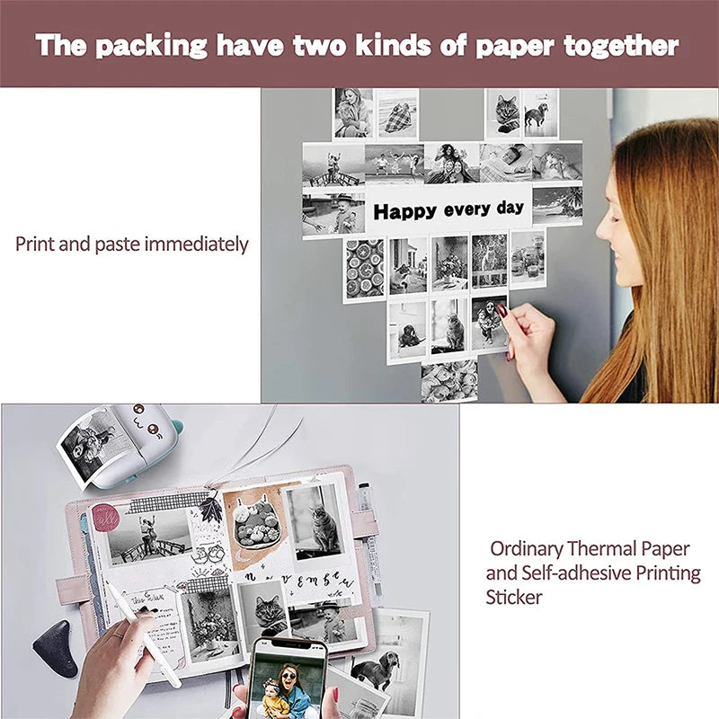 Papier simple et papier autocollant