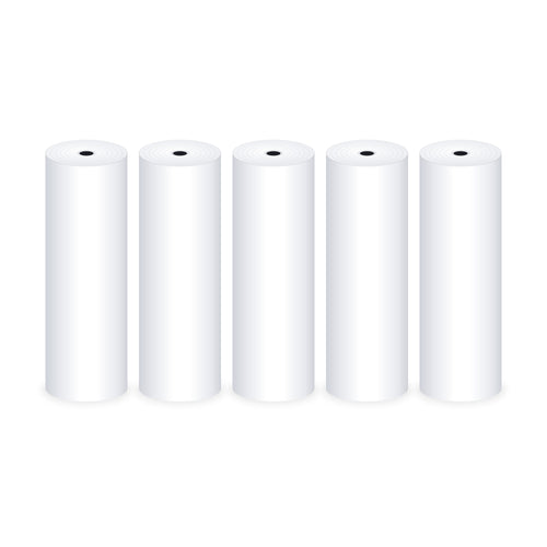 5 rouleaux de papier thermique blanc de 57 mm