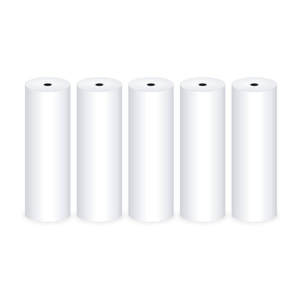 5 rouleaux papier blanc